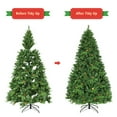 thumbnail image 4 of Gymax Pre-Lit 7' Premium Spruce Artificial Christmas Tree Hinged 460 LED Lights Pine Cones, 4 of 9