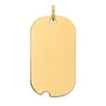 thumbnail image 2 of 14k Plain .018 Gauge Engraveable 27x15mm Dog Tag with Notch Disc Charm XM561/18, 2 of 2