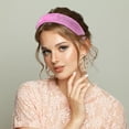 thumbnail image 4 of Diadema esponjosa y suave de Unique Bargains, diadema de color sólido, diadema de felpa, aro de pelo esponjoso, accesorio de moda color rosa, 4 of 7