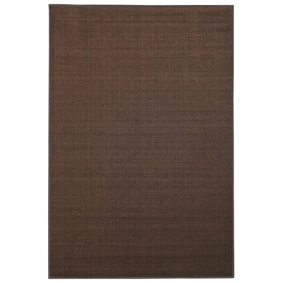 Anti-Bacterial Rubber Back DOORMAT Non-Skid/Slip Rug 18"x30" Solid Brown Plain Color Interior Entrance Decorative Low Profile Modern Indoor Front Inside Kitchen Thin Floor Runner DOOR MATS for Home