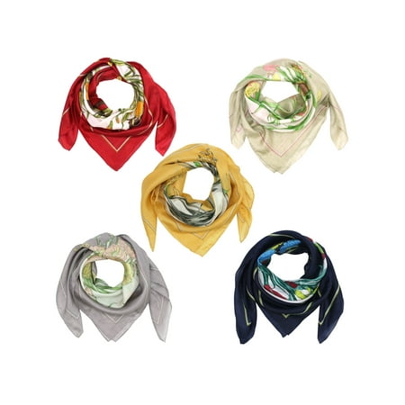 Burberry Silk Scarf - Square Flowers & Stems Print Silk Scarf 5-Pack