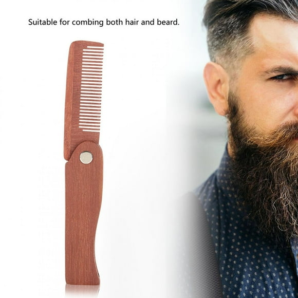 Peine para Barba BuyWeekMX Madera Natural Plegable
