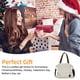thumbnail image 4 of Bolso bandolera de lona para mujer, bolso de lona para mujer, cartera de lona, bolso de hombro para mujerAzul+Blanco roto+Café, 4 of 5