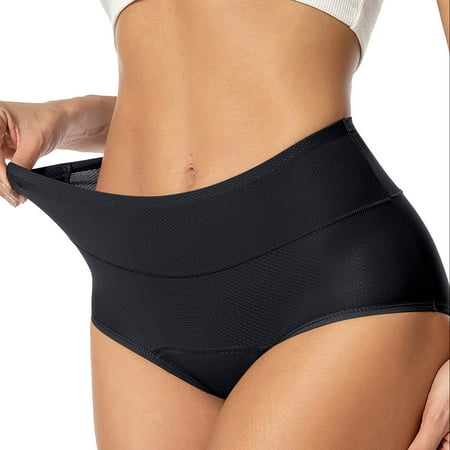 Rigardu Women s High Waisted Full Coverage Bikini Bottom Bathing Suit Bottoms for Women Tummy Control Swim Bottoms Multi Color Optional 3 Layer Absorption Menstrual Women s Underwear Black L