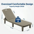 thumbnail image 2 of Amopatio Oversized Outdoor Chairse Lounge Chair, 5-Level Adjustment Backrest, Extra Widen Chaise with Cup Holder Easy Assembly for Pool Beach Garden, 2 of 6