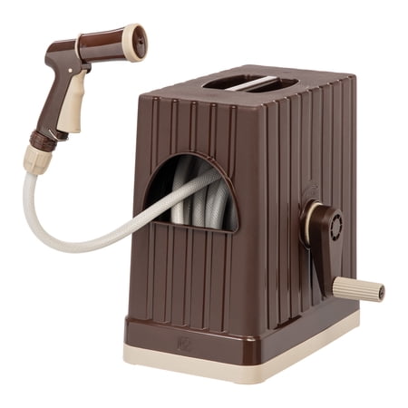 IRIS 65.61 FT Hose Reel with Nozzle, Brown