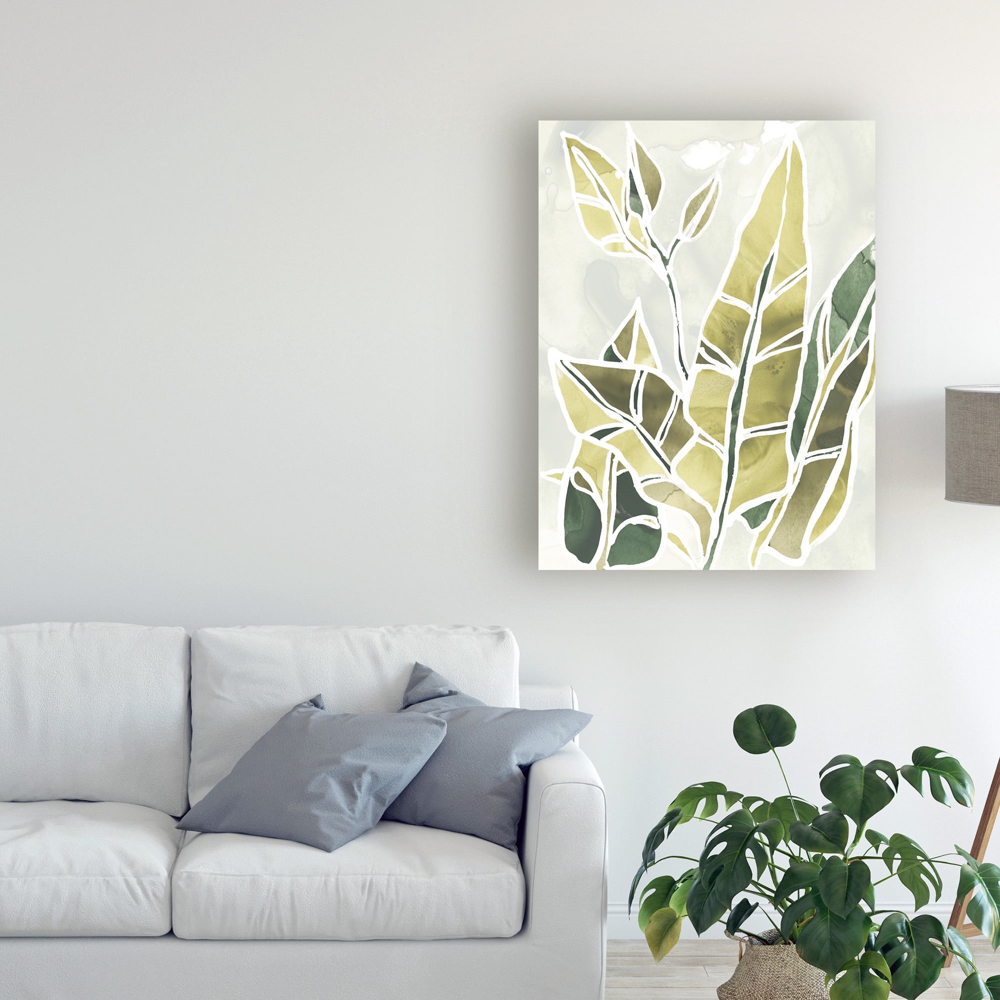 Trademark Fine Art 'Batik Leaves III' Canvas Art by June Erica Vess
