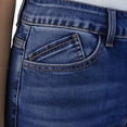 thumbnail image 5 of SAFUNY Women's High Waist Cuffed Hem Denim Shorts Pocketed Casual Bottoms Dark Blue XXL, 5 of 9