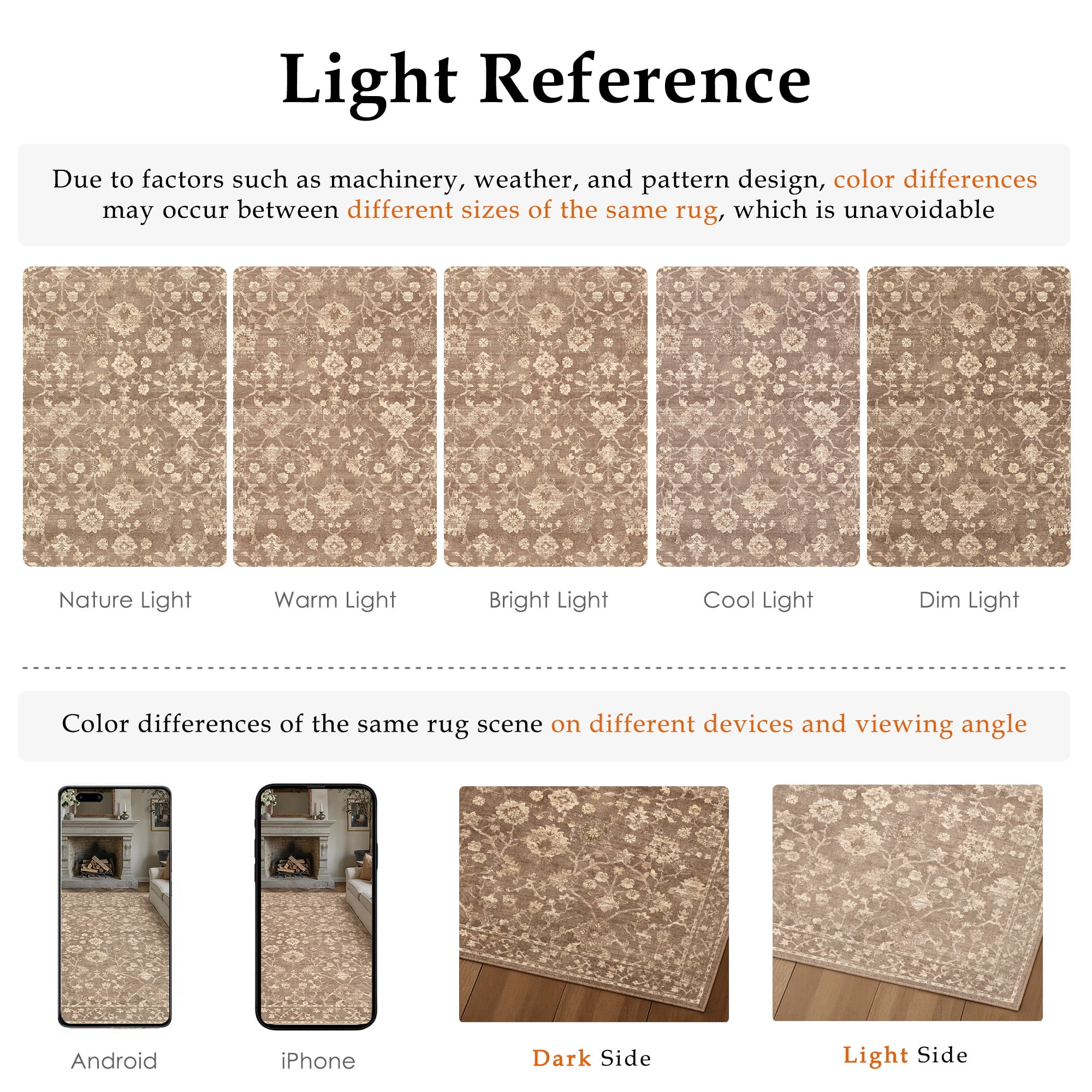 BERTHMEER 2'×6' Runner Rugs for Hallway Kitchen Entryway Bedroom Bathroom Entrance Oriental Floral Vintage Farmhouse Machine Washable Non-slip Traditional Distressed rugs, Brown