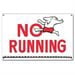 Poolmaster "No Running" Sign for Residential or Commercial Swimming Pools and Spas
