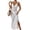 White, variant on Women's Denim Look Nylon Two Piece Bikini Set Halter Triangle Top Side Tie Bottoms with Button Sexy Swimwear for 2026 Beach Pool Parties