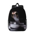 thumbnail image 1 of Lukts Black Cobra Snake Pattern 15 Inch Student Backpack, Waterproof Laptop Backpack with Adjustable Shoulder Straps, Lightweight Travel, Campus Backpack, Unisex, 1 of 6