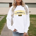 thumbnail image 2 of PUYAHG Casual Hoodies for Women Sweatshirts Graphic Loose Fit Fall Clothes Long Sleeve Crew Neck Pullover Regular Tops,Z1 White,S, 2 of 4
