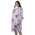 thumbnail image 6 of Moomaya Womens Georgette Short Beach Kaftan Beachwear Bikini Coverup Midi Dress, 6 of 6