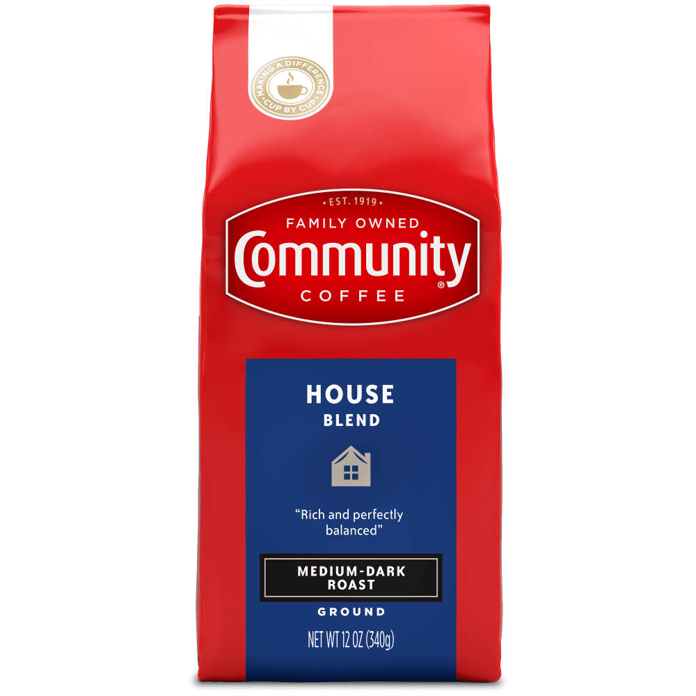 (6 pack) (6 pack) Community® Coffee House Blend Medium-Dark Roast Ground Coffee 12 oz. Bag