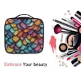 thumbnail image 6 of FORMRS Travel Makeup Bag Large Capacity Train Case Cosmetic Organizer with Adjustable Dividers, Vibrant Dragon Scales Pattern, 6 of 8
