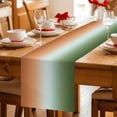 thumbnail image 5 of Sage Green Orange Ombre Table Runner 72 Inches, Contemporary Abstract Gradient Bed Runner Dresser Scarves Tabletop for Indoor Outdoor Parties/Ceremony/Banquet, 18" x 72", 5 of 9