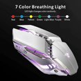 thumbnail image 4 of T12 Wireless Gaming Mouse Rechargeable, 2.4g Silent Optical Wireless Computer Mouse With Changeable LED Light Compatible With Laptop PC, 7 Buttons, 4 of 5
