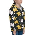 thumbnail image 5 of Kdxio Lilies Flowers Pattern Kids Boys Girls Zip Up Hoodie 3D Printed Hooded Sweatshirt Hoody Coat with Pocket 7-12 Y-Small, 5 of 6