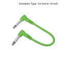 thumbnail image 4 of Unique Bargains Guitar Patch Cables 1/4 Inch TRS Right Angle Pedal Instrument Cable for Guitar Effect Pedal Board Green, 4 of 5