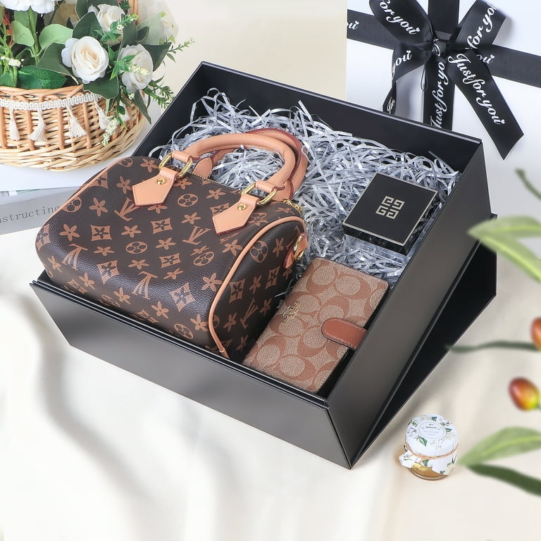 JiaWei World Gift Box 13x12.1x4.5 inches, Magnetic Gift Box with Ribbon for Christmas, Wedding, Birthday JiaWei World Gift Box 13x12.1x4.5 inches, Magnetic Gift Box with Ribbon for Christmas, Wedding, Birthday