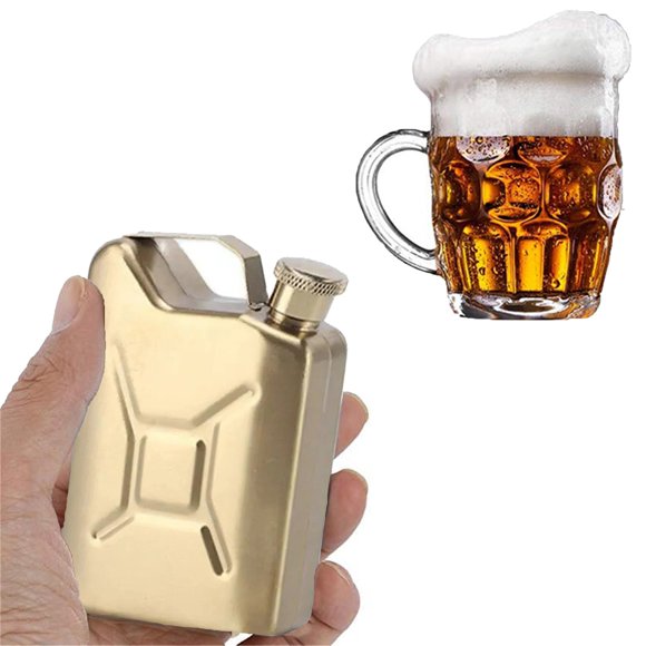 Graflsoa Stainless Steel 5oz Portable Liquor Flask - Rustproof, Durable, Compact Design for Outdoor Adventures & Gifting