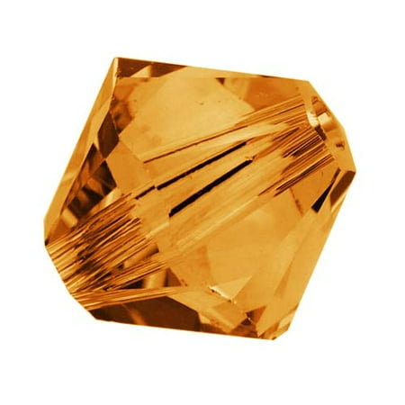 Topaz Swarovski Crystal Beads - Swarovski Crystal, #5328 Bicone Beads 6mm, 20 Pieces, Topaz