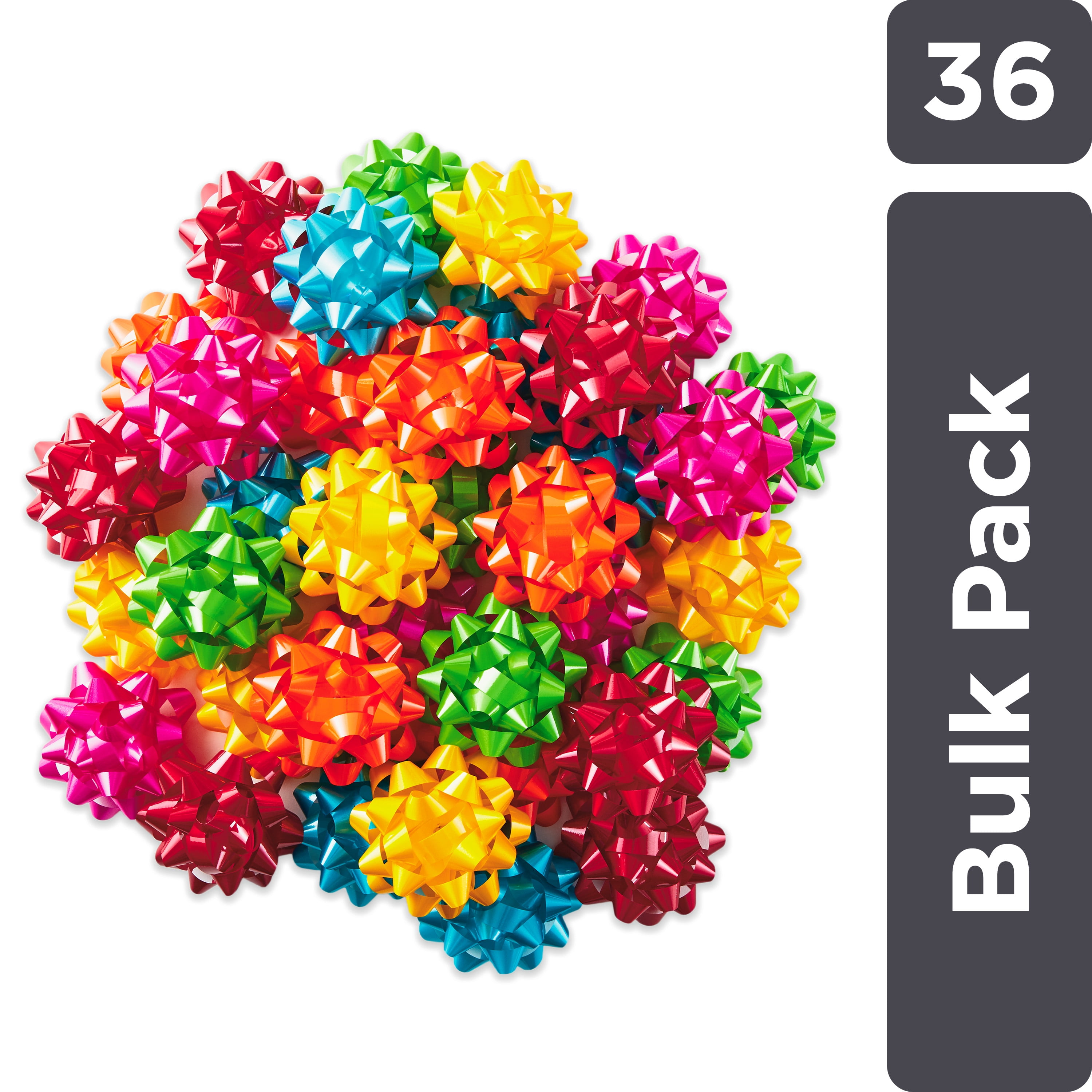 Hallmark Bright Gift Bow Assortment (36 Bows) Red, Pink, Orange, Green, Teal, Yellow for Birthdays, Weddings, Baby Showers, Bridal Showers, Christmas, Hanukkah