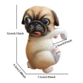 thumbnail image 3 of Cute Dog Figurines, Hanging Flower Pot Hugger Resin Puppy Planter Ornaments for Home, Garden, Patio & Yard Decorations (Funny Pug Design), 3 of 5
