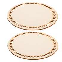 BESTOYARD Bag Bottom Base Crochet Bag Wood Base Artisans Khaki Diy Craft For Bag Bottom 2Pcs