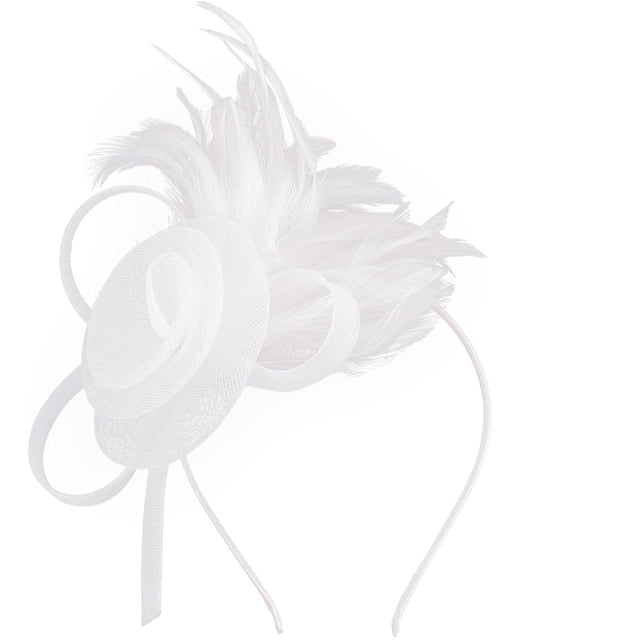 Tulle Mesh Headpiece,Elegant Hat Clip,Party Performance Hair Accessories,Delicate Lightweight Tulle Mesh Craft With Minimalist Decorative Design,Exquisite Hair Clip Ornament For Party,White