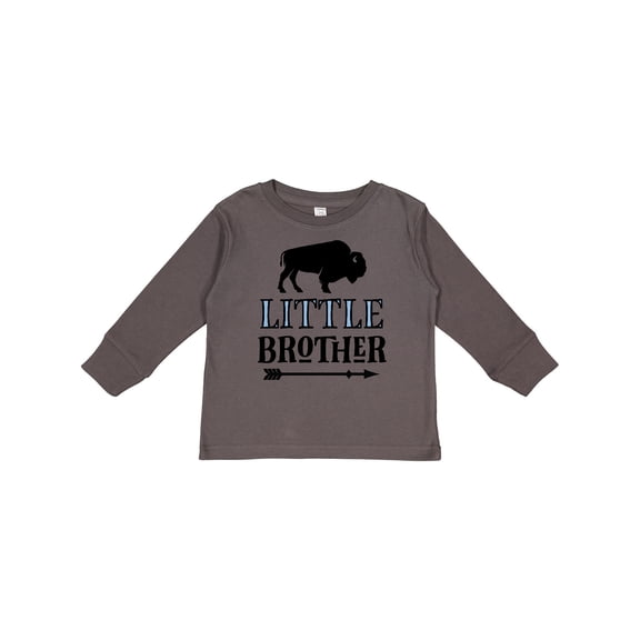 Inktastic Little Brother Native Buffalo Boys Long Sleeve Toddler T-Shirt