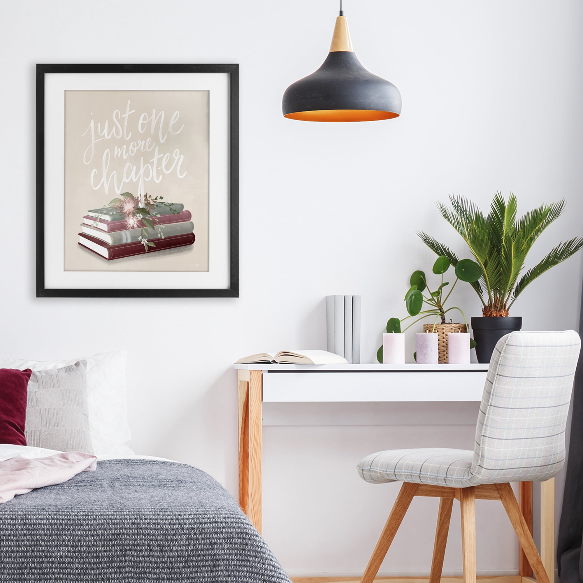 Stupell Industries One More Chapter on Beige Black Framed Print Under Glass, design by House Fenway
