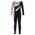 thumbnail image 3 of YEAHDOR Kids Girls Skating Dance Outfit Shiny Rhinestones Gym Leotard with Yoga Pants Active Tracksuit Leopard&Hot Pink 12, 3 of 7