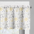 thumbnail image 5 of Ambesonne Grunge Valance & Curtain, Roses Flowers, 55"x36", Yellow Grey White, 5 of 7