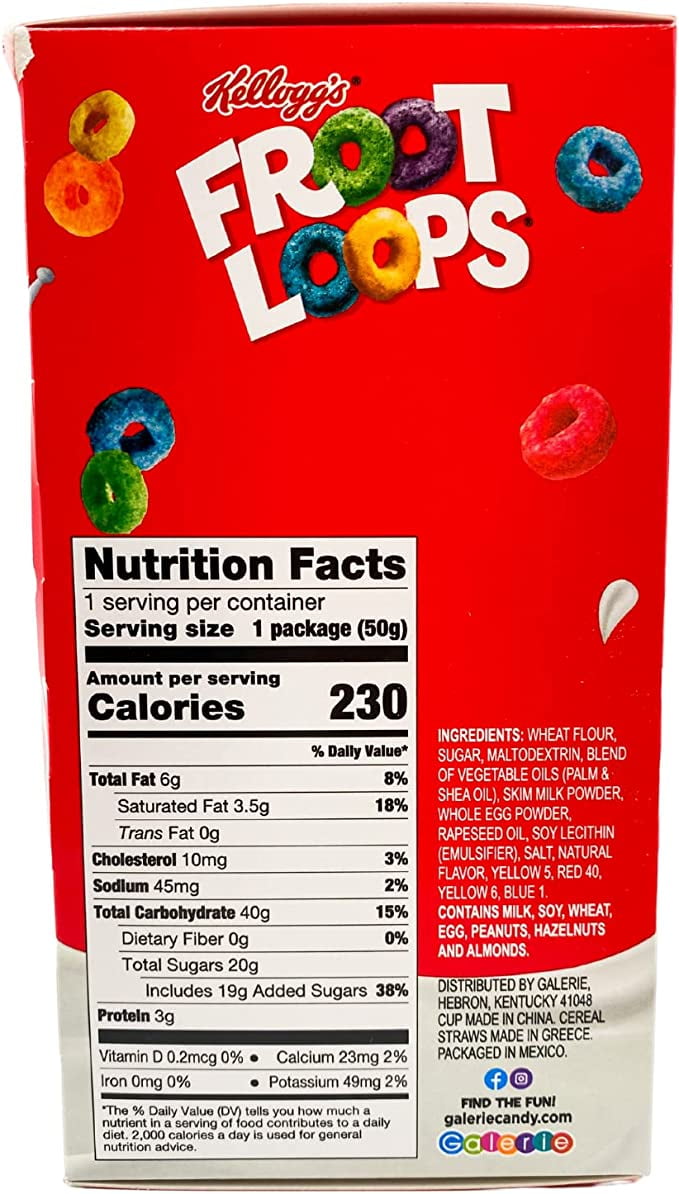 Froot Loops Cereal Straws & Cup Gift Set