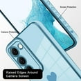 thumbnail image 3 of Compatible with Samsung Galaxy S23 5G Case Cute Luxury Love Heart Plating Gold Bumper Upgraded Full Camera Protection Soft TPU Shockproof Anti-Scratch Phone Cover-Blue, 3 of 11