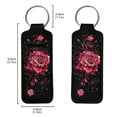 thumbnail image 2 of Yuyamidu Red Rose Chapstick Holder for Women Neoprene Keychains Lipstick Holder Fashion Lipstick Case Cover Portable Lip Gloss Bag Lip Balm Holders Pouch, 2 of 6