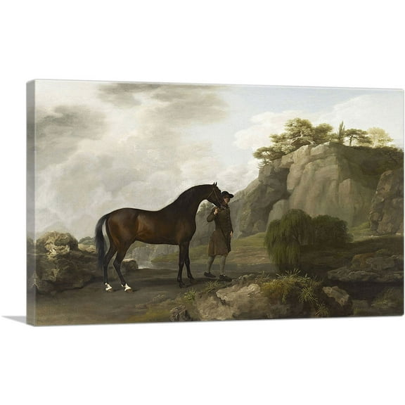 ARTCANVAS The Marquess of Rockingham's Arabian Stallion 1780 Canvas Art Print by Sandro Botticelli - Size: 26" x 18" (0.75" Deep)