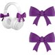 thumbnail image 1 of Cute Silicone Bow Headphone Clip Decor Attachment Accessory 2-Pack, 1 of 1