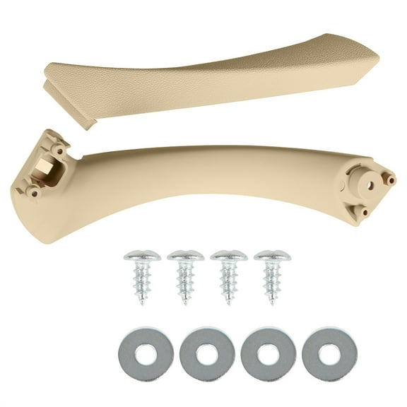 LABLT Rear Left Beige Inner Outer Door Panel Handle Pull Trim Cover for BMW E90 328i Fits select: 2008 BMW 328 I SULEV, 2006 BMW 325 I AUTOMATIC