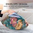 thumbnail image 4 of Yayeee Pillowcase King Size Set of 2 Satin Wrinkle Resistant Envelope Pillow Case, Pink Water Lilies Pattern, 4 of 8