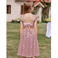 thumbnail image 6 of Arshiner Girls Summer Dresses Tie Back A-Line Swing Midi Dress with Pockets, 6 of 6
