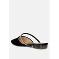 thumbnail image 3 of Turnon Velvet Diamante Detail Flat Mules, 3 of 10