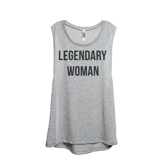 Thread Tank Legendary Woman Women's Fashion Sleeveless Muscle Tank Top Sport Grey Large