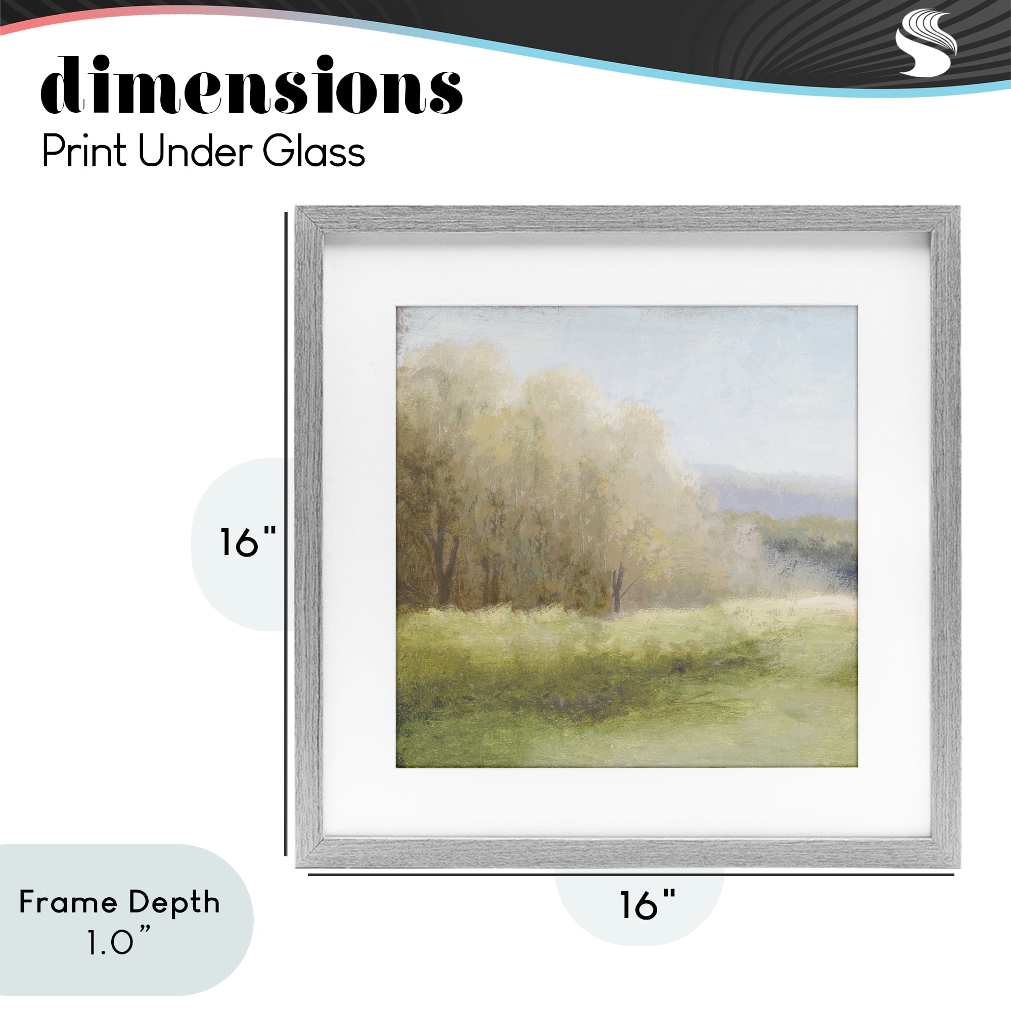 Stupell Industries Within Familiar Place Meadow Gray Framed Print Under Glass, design by Michael Marcon