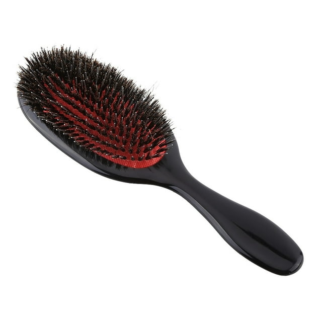 Cepillo de paleta ovalado para cabello, de nailon, con mango de ABS, para desenredar y alisar (L)