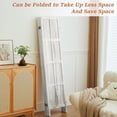 thumbnail image 2 of 6 Panel Room Divider, 5.6Ft Tung Wood Room Divider, Vintage Minimalist Room Dividers Wall, Room Dividers and Folding Privacy Screens, Partition Room Dividers for Bedroom, White, 2 of 9