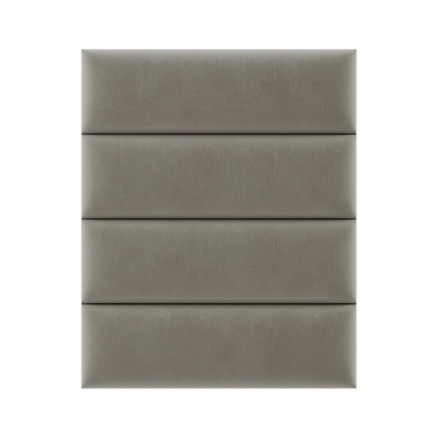 Vant Floating Upholstered Wall Panels, Plush Velvet Sandstorm, 4 Pack
