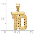 thumbnail image 2 of Finest Gold 14K Medium Diamond-cut Number 10 Charm, 2 of 2